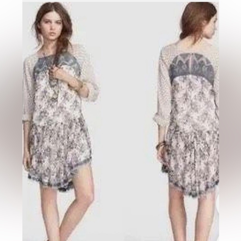 Free People Women's Grey and Silver Elsie
Dress Size XS